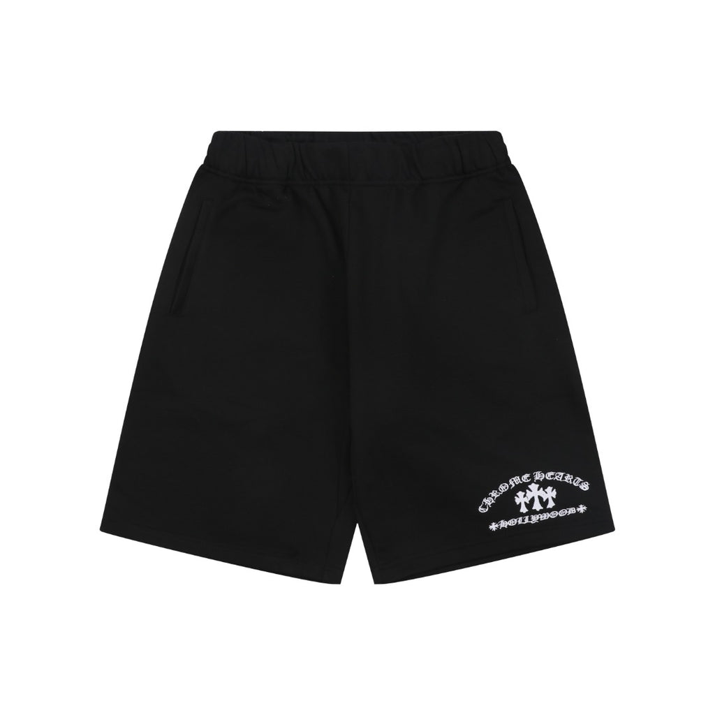 Chrome Hearts Sanskrit Cross Embroidered Shorts