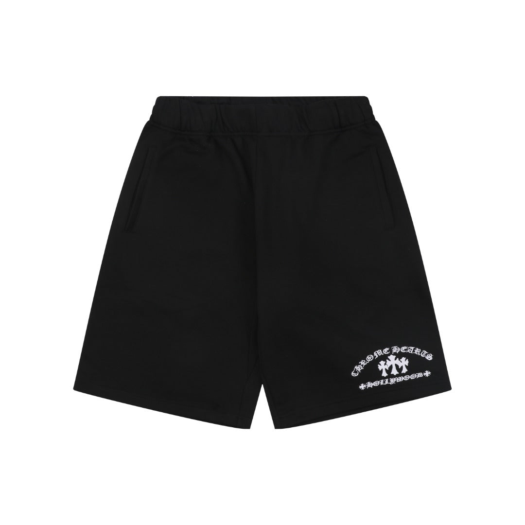 Chrome Hearts Sanskrit Cross Embroidered Shorts