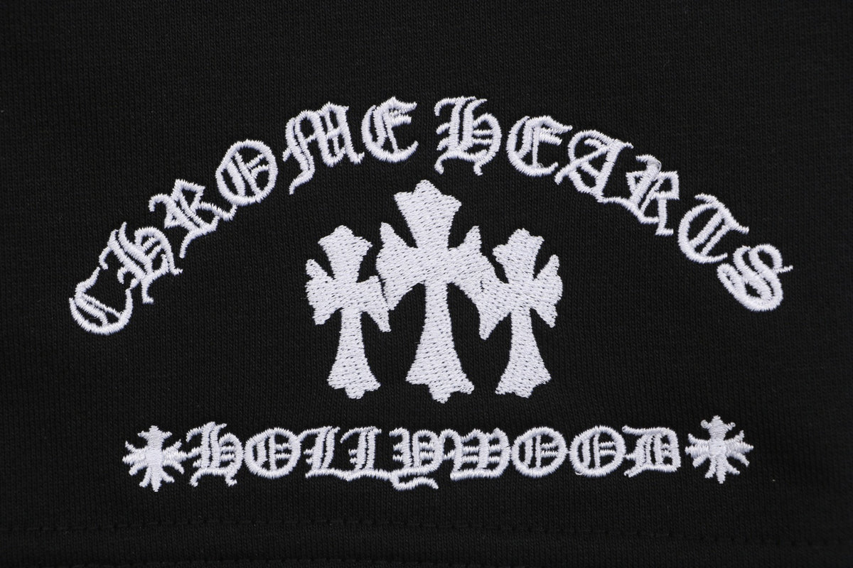 Chrome Hearts Sanskrit Cross Embroidered Shorts
