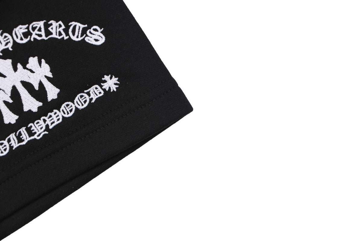 Chrome Hearts Sanskrit Cross Embroidered Shorts