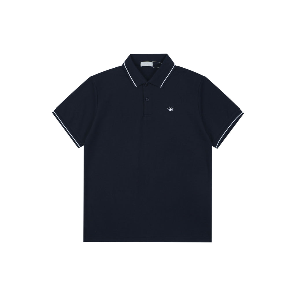 Dior Bee Embroidered Polo Shirt – Navy