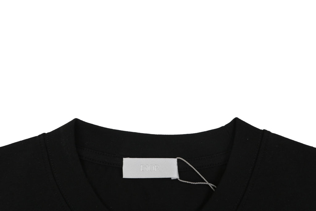 Dior Mosaic CD Logo Embroidered Tee – Black