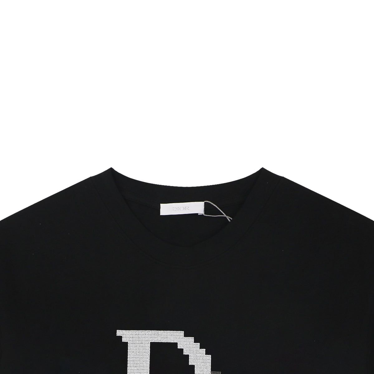 Dior Mosaic CD Logo Embroidered Tee – Black