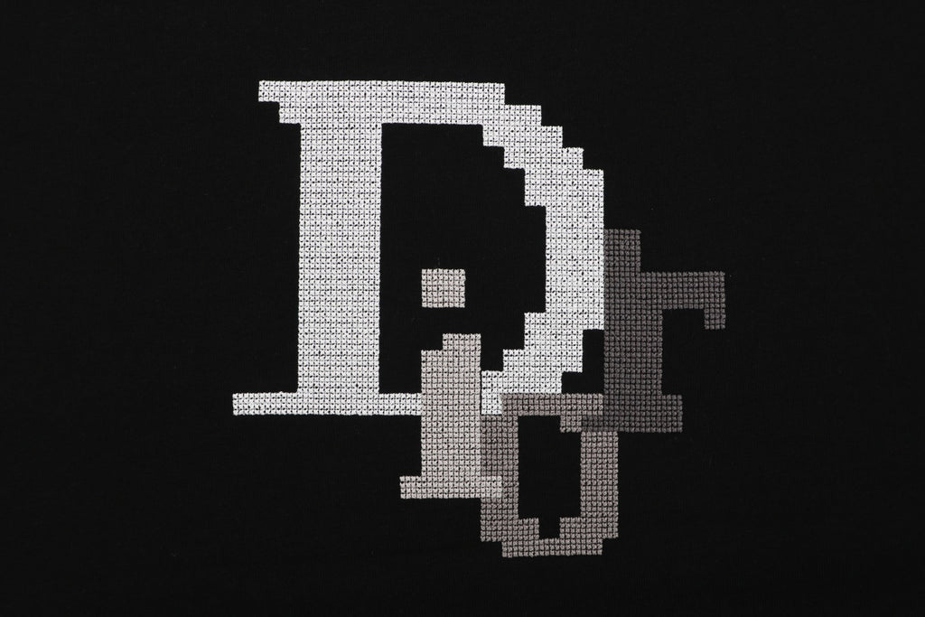 Dior Mosaic CD Logo Embroidered Tee – Black