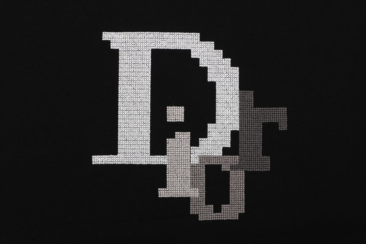 Dior Mosaic CD Logo Embroidered Tee – Black