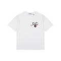 Prada Graffiti Script Badge Print Tee – White