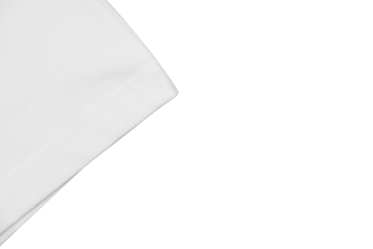 Prada Graffiti Script Badge Print Tee – White