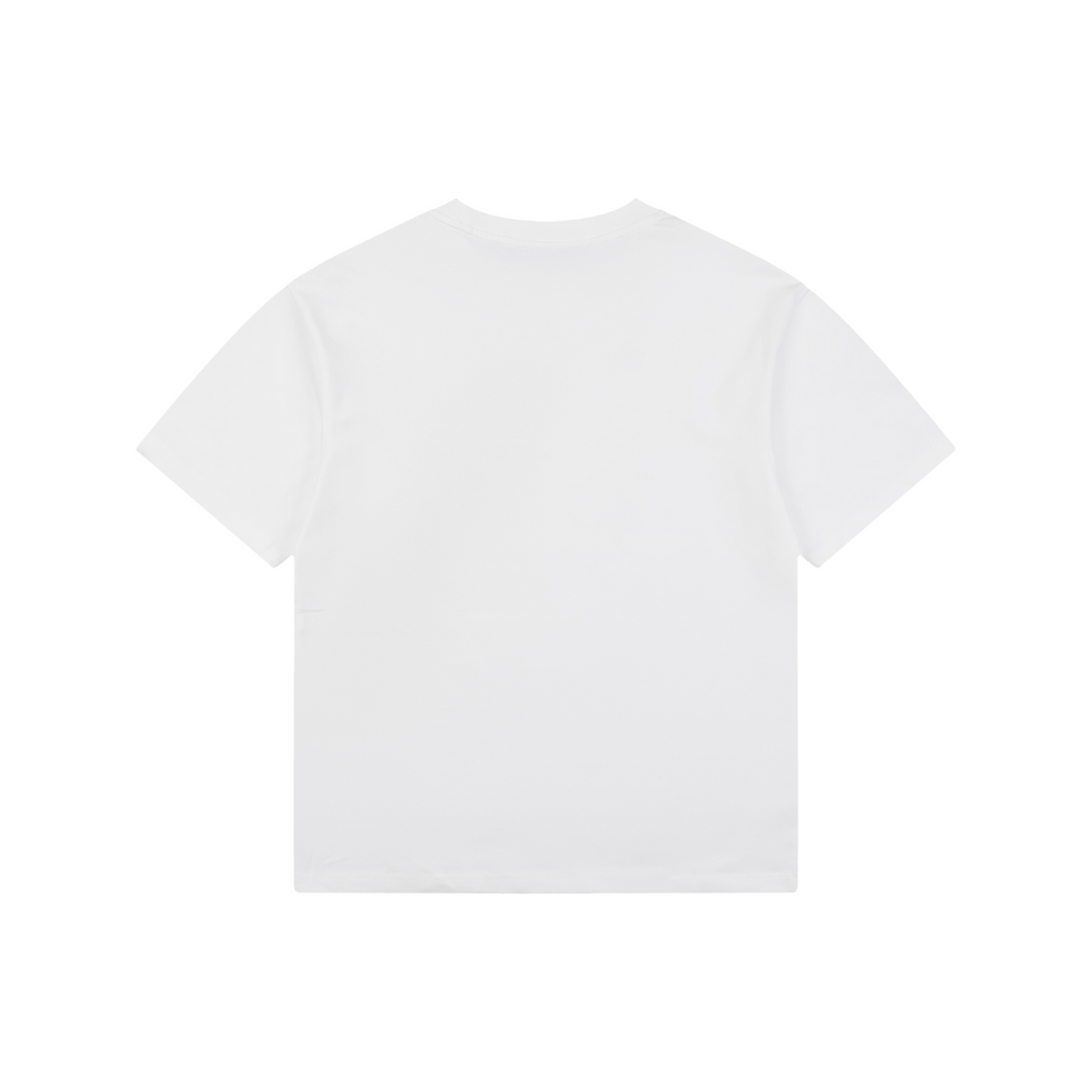 Prada Graffiti Script Badge Print Tee – White
