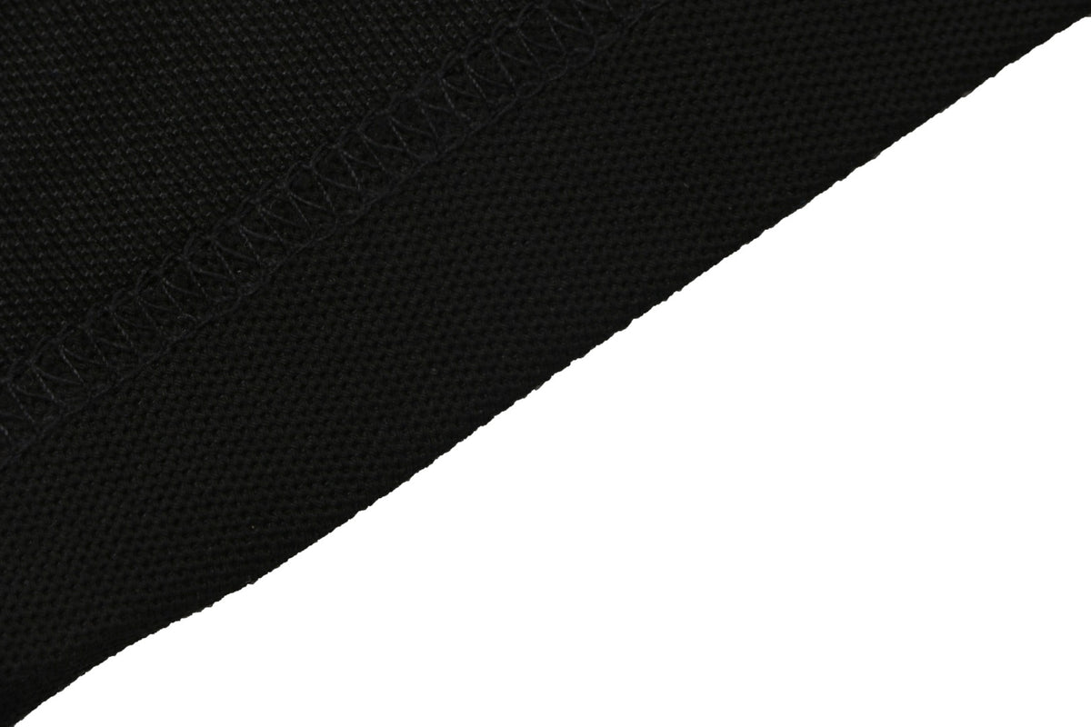 Prada Stripe Triangle Logo Polo Shirt – Black