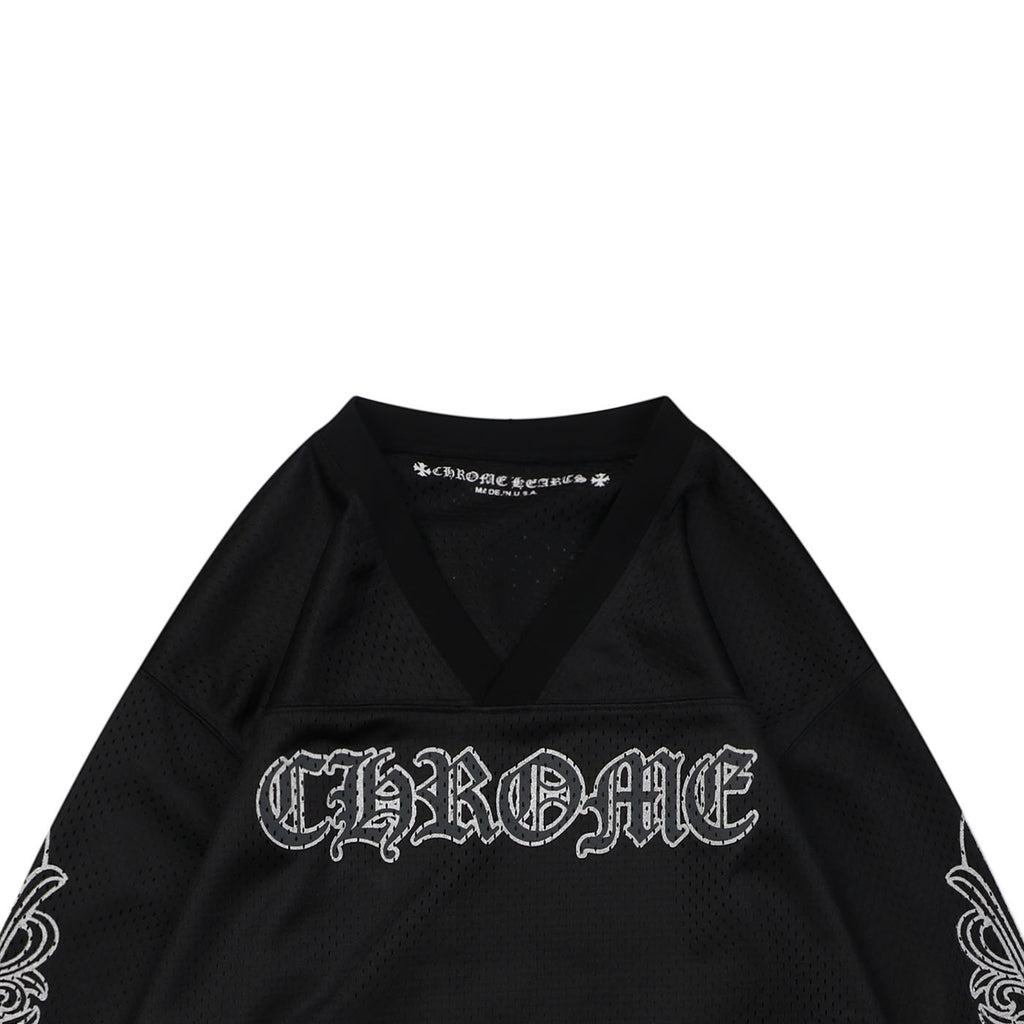 Chrome Hearts Glitter Sanskrit Hockey Long-Sleeve Tee – Black