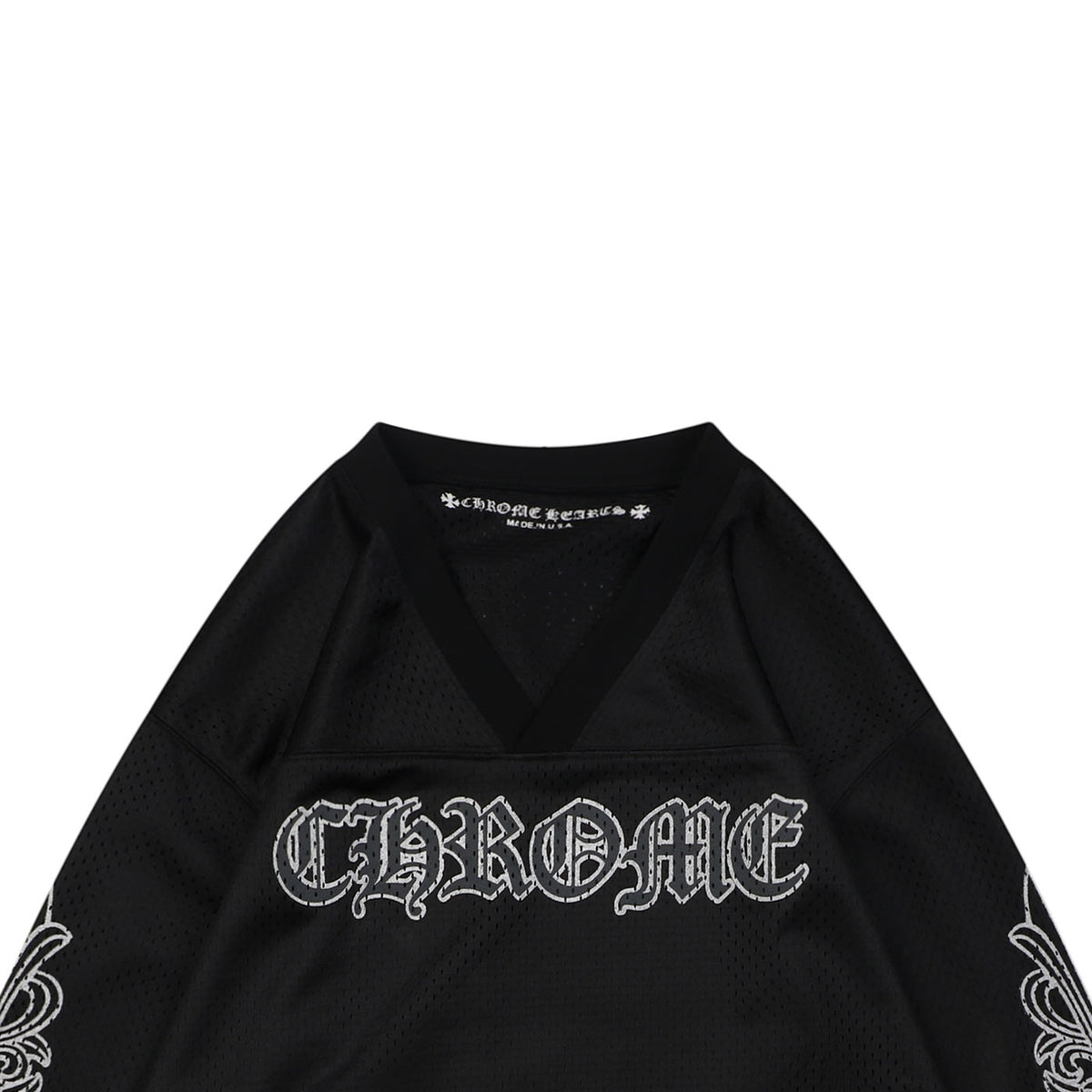 Chrome Hearts Glitter Sanskrit Hockey Long-Sleeve Tee – Black