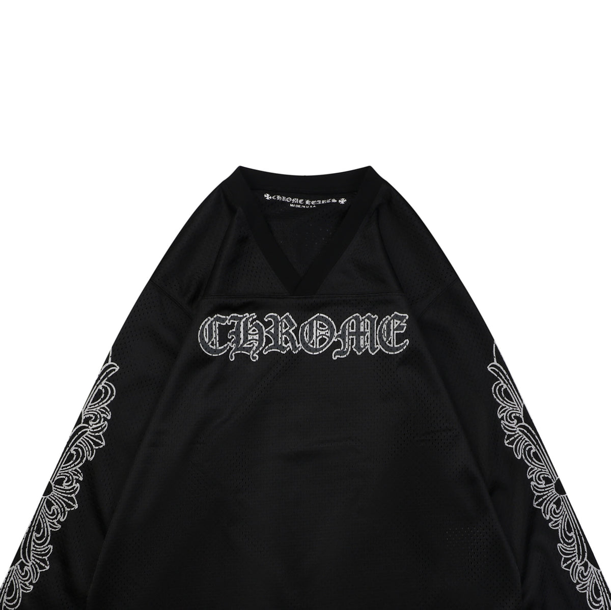 Chrome Hearts Glitter Sanskrit Hockey Long-Sleeve Tee – Black