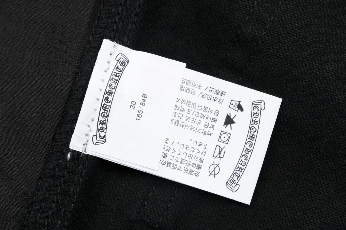 Chrome Hearts Sanskrit Rivet Cargo Pants – Black