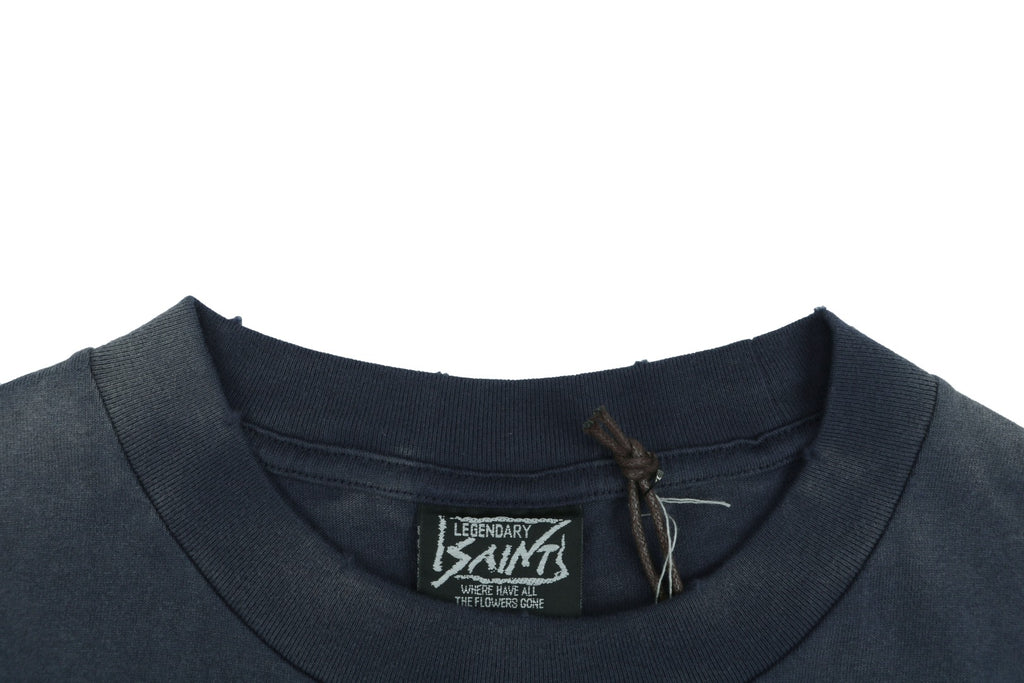 Saint Michael Ape Devil “Fade Away Love” Print Tee – Washed Navy
