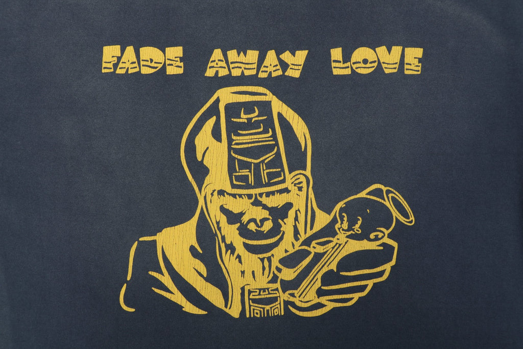 Saint Michael Ape Devil “Fade Away Love” Print Tee – Washed Navy