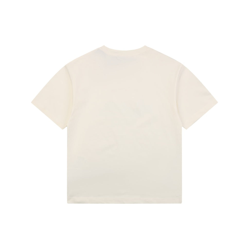Gucci 1921 Ribbon Double G Print Tee – Cream