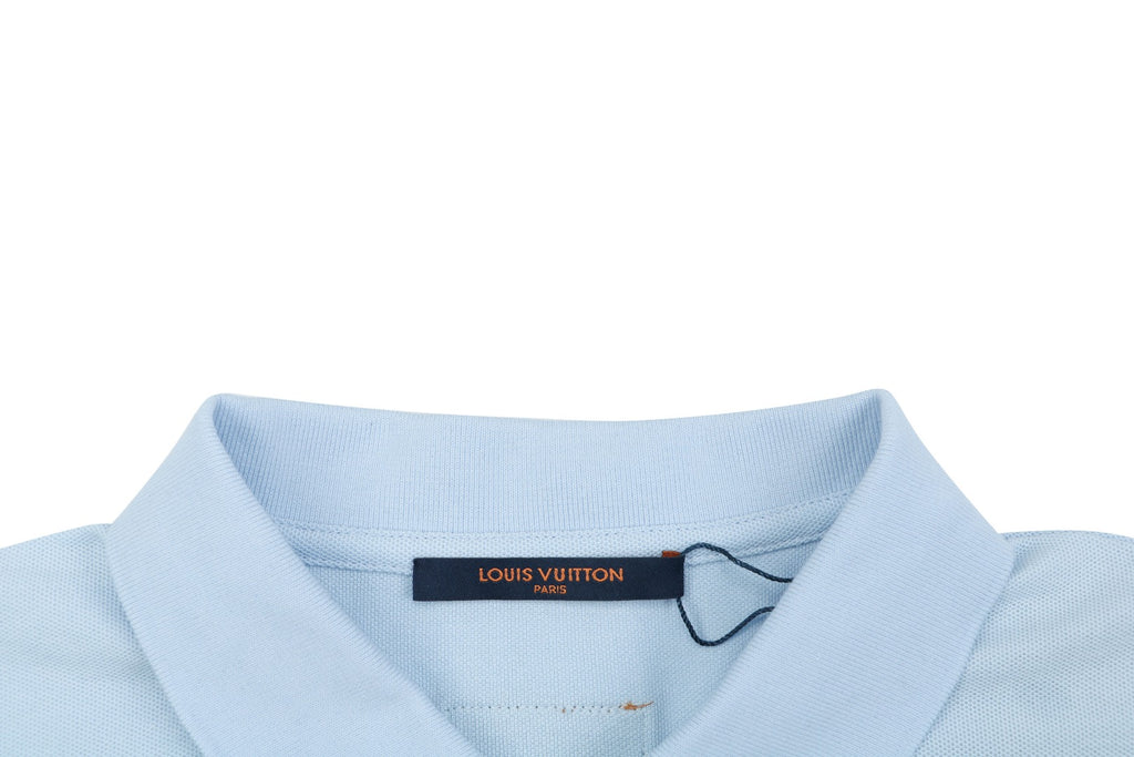 Louis Vuitton Brown Stripe Color-Block Polo Shirt – Sky Blue