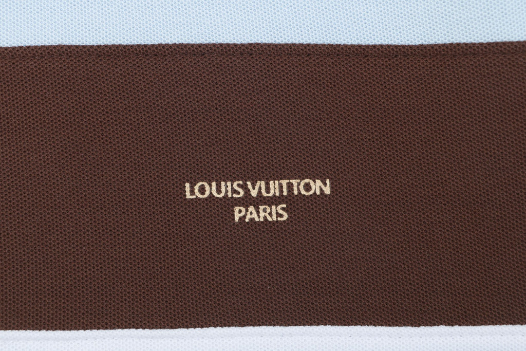 Louis Vuitton Brown Stripe Color-Block Polo Shirt – Sky Blue