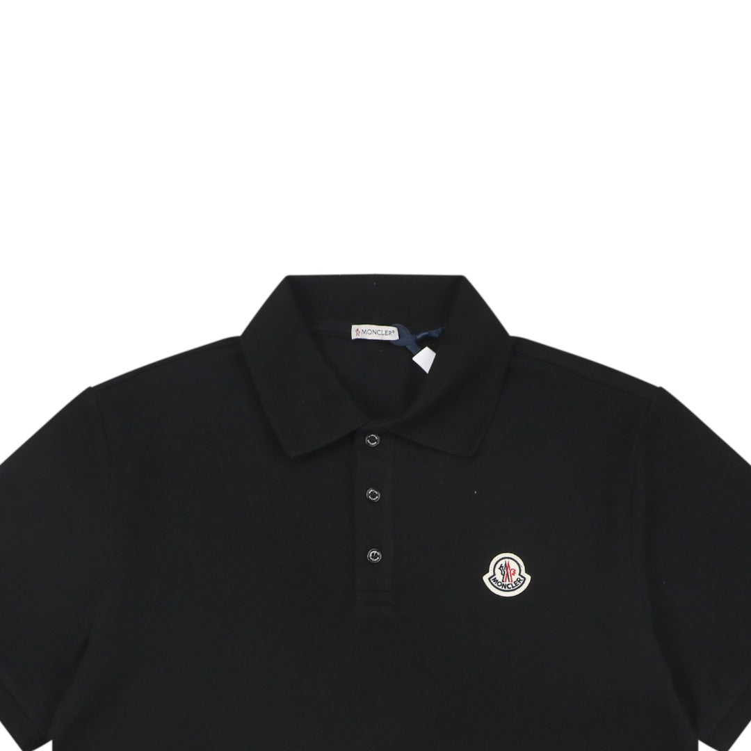 Moncler Logo Badge Polo Shirt – Black
