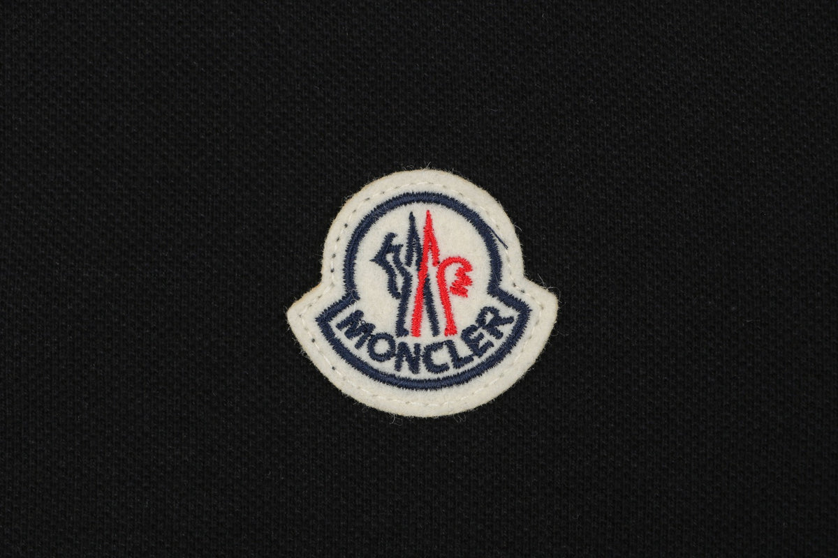 Moncler Logo Badge Polo Shirt – Black