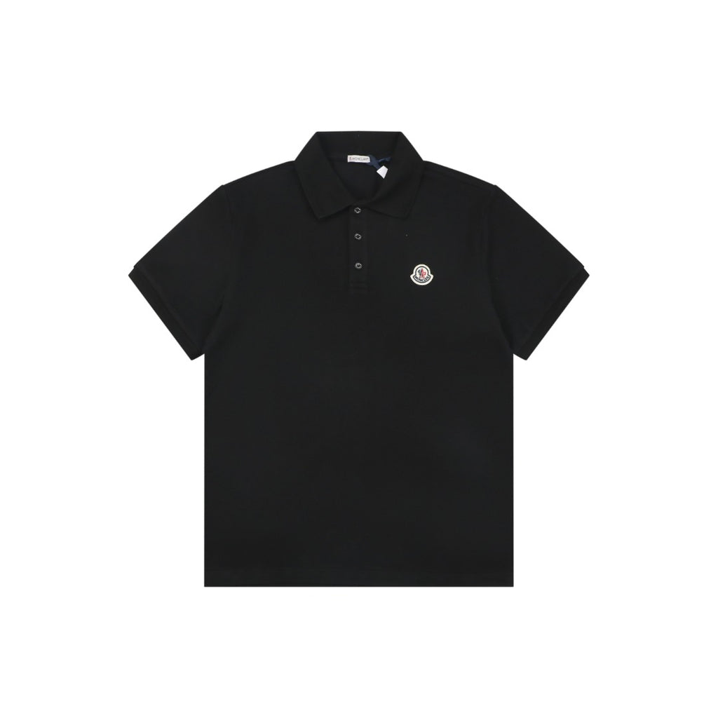 Moncler Logo Badge Polo Shirt – Black