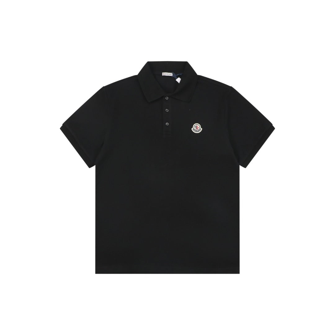 Moncler Logo Badge Polo Shirt – Black