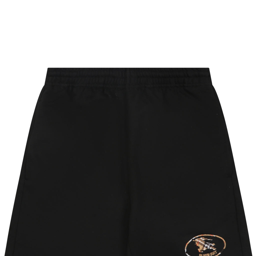 Burberry Circle Plaid Equestrian Knight Embroidered Shorts