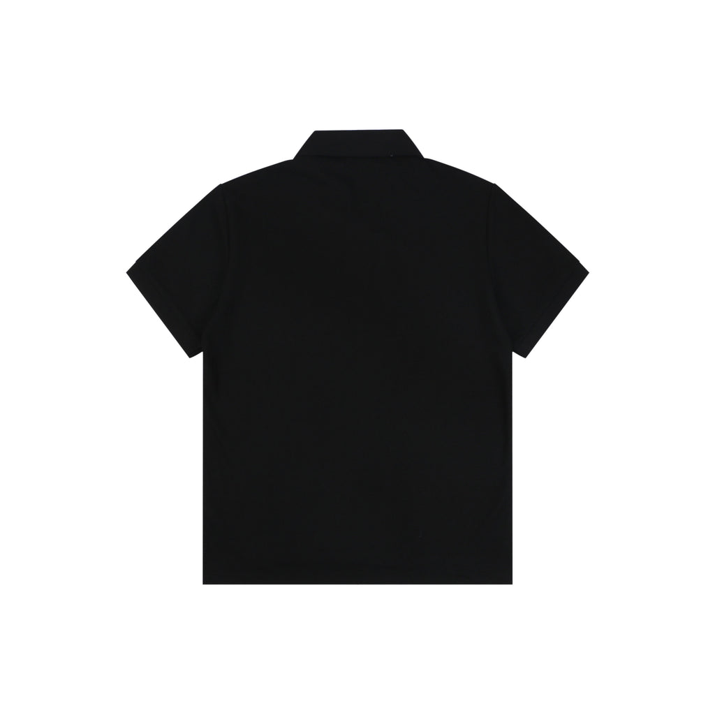 Burberry Mini BT Monogram Embroidered Polo Shirt – Black