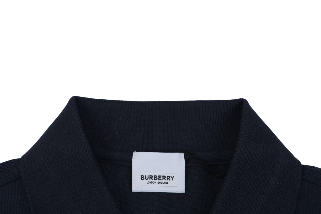 Burberry Mini BT Monogram Embroidered Polo Shirt – Navy