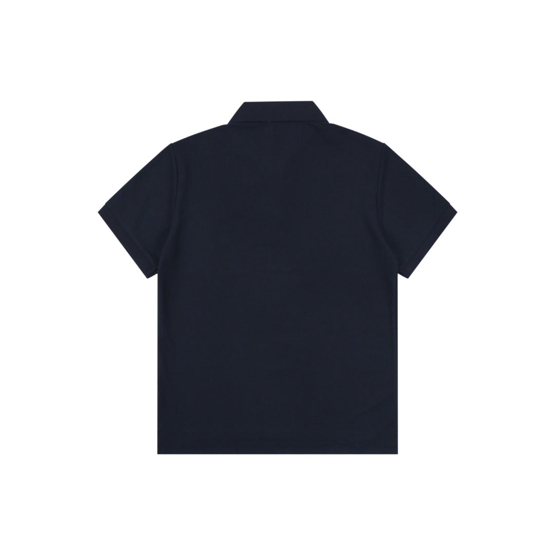 Burberry Mini BT Monogram Embroidered Polo Shirt – Navy