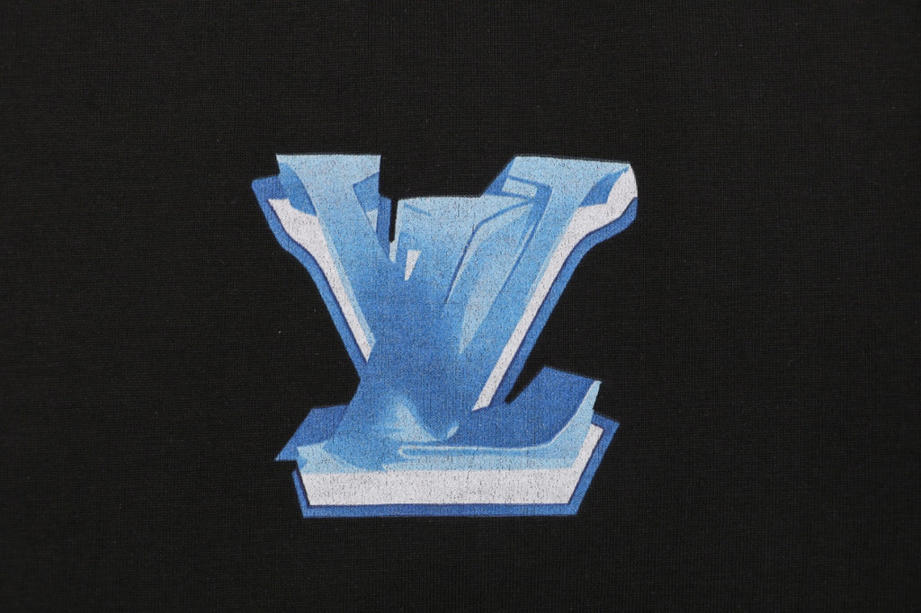 Louis Vuitton Ice Blue 3D Monogram Flower Print T-Shirt
