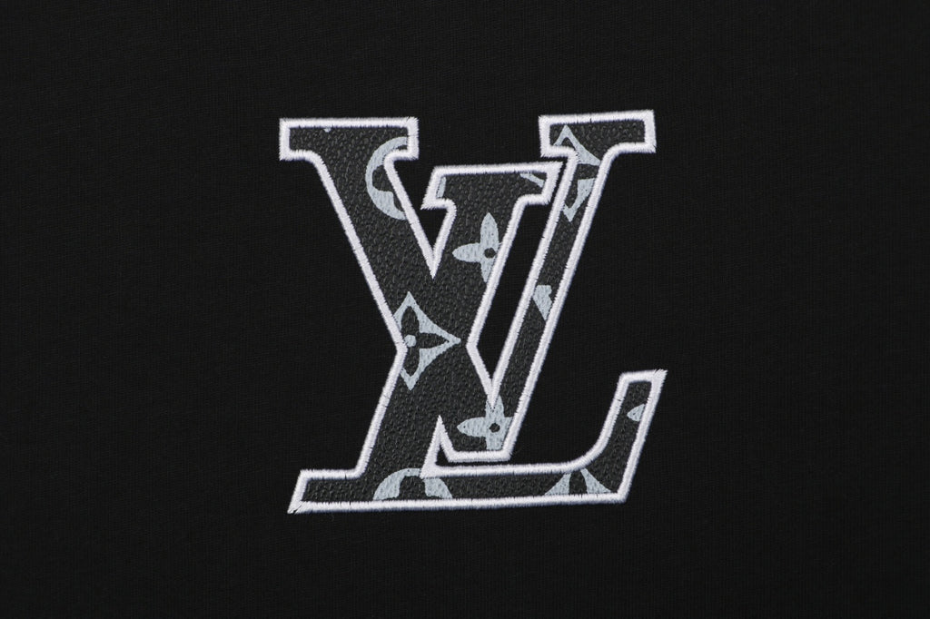 Louis Vuitton Border Monogram Print T-Shirt – Black