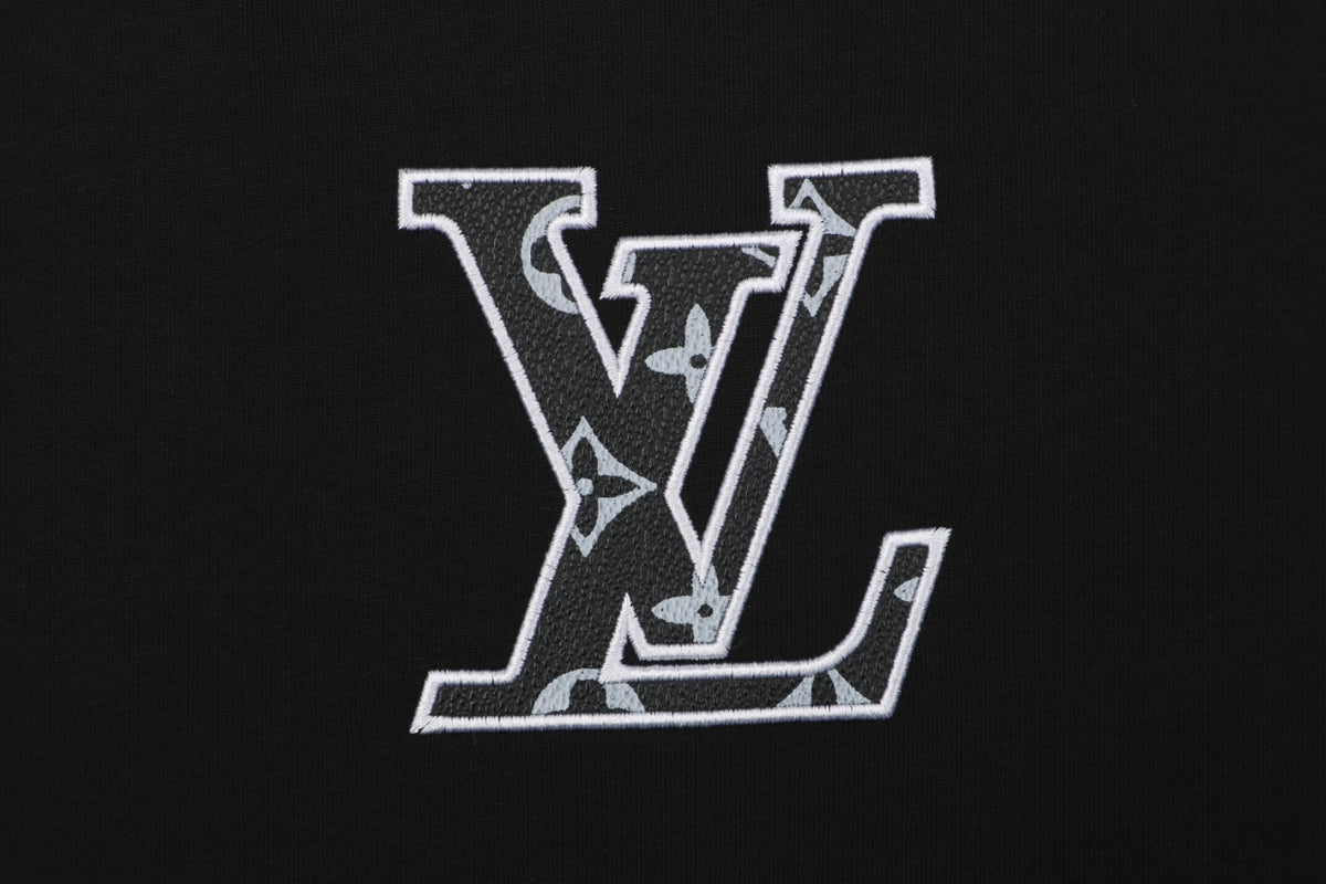 Louis Vuitton Border Monogram Print T-Shirt – Black