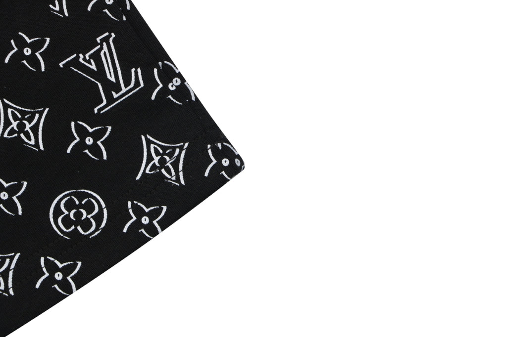 Louis Vuitton Border Monogram Print T-Shirt – Black