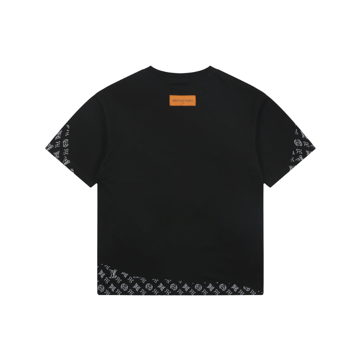 Louis Vuitton Border Monogram Print T-Shirt – Black