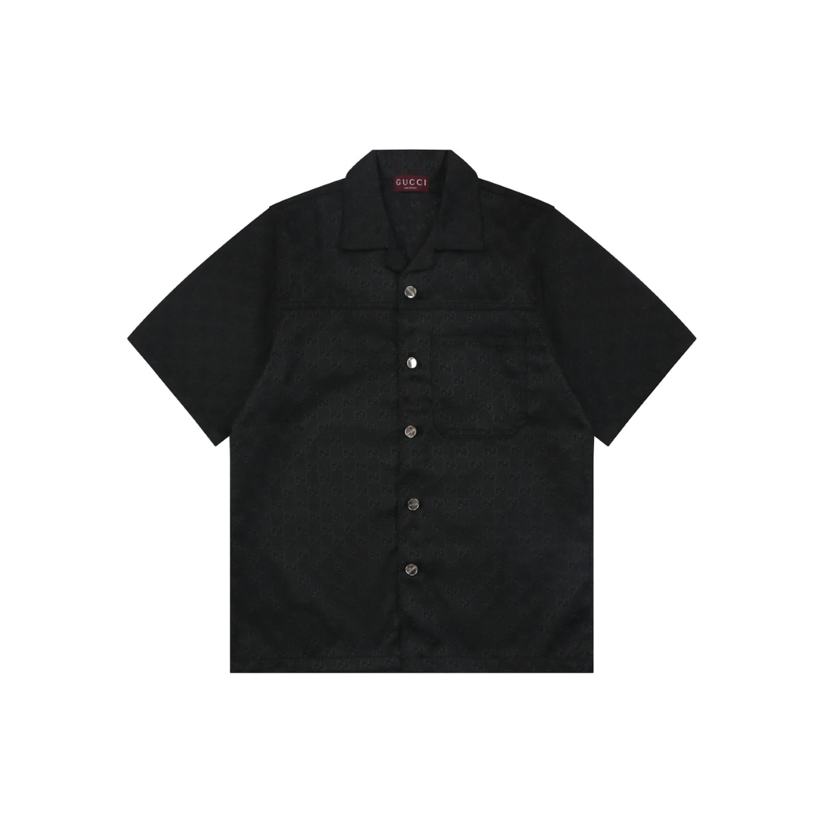Gucci All-Over GG Monogram Short Sleeve Shirt – Black