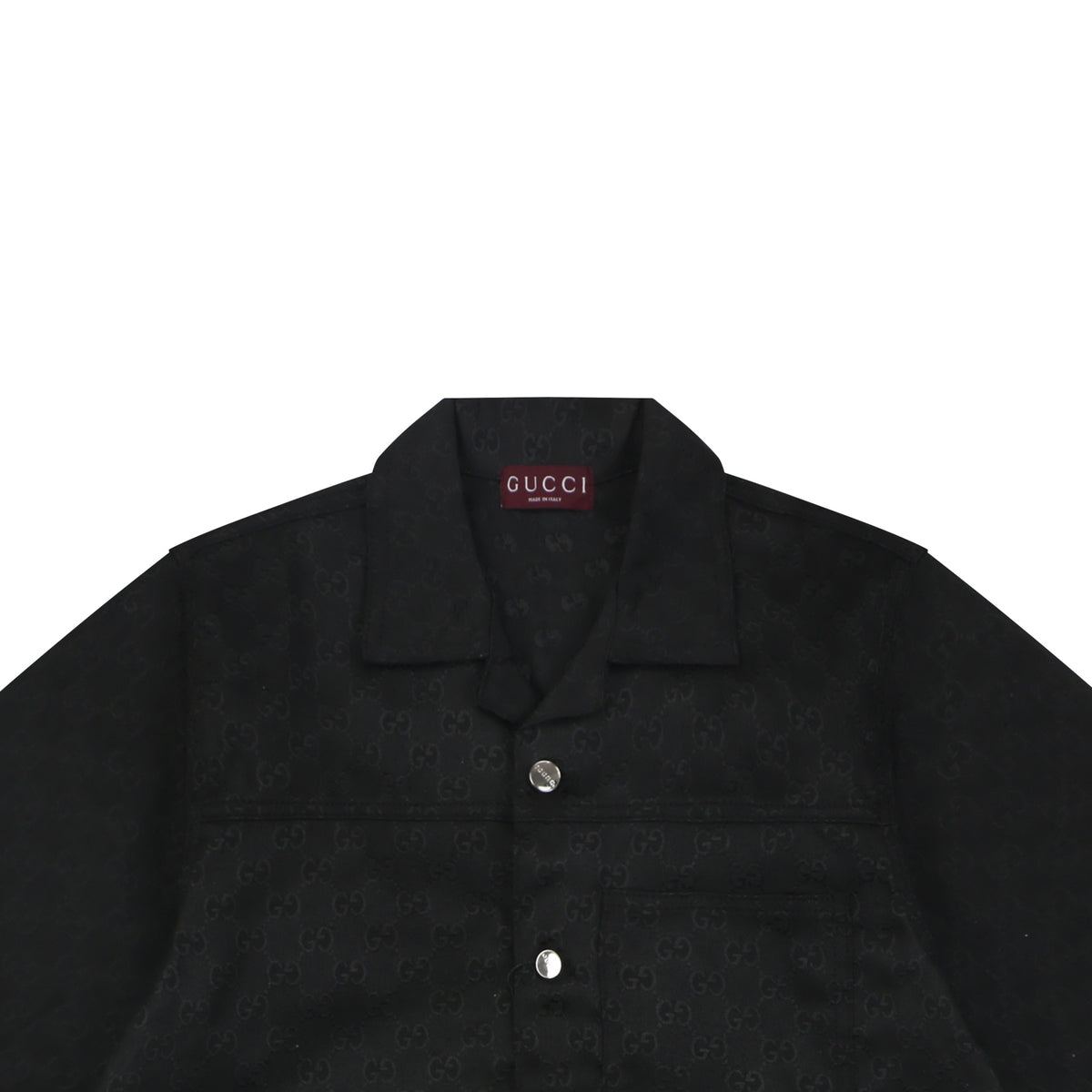 Gucci All-Over GG Monogram Short Sleeve Shirt – Black