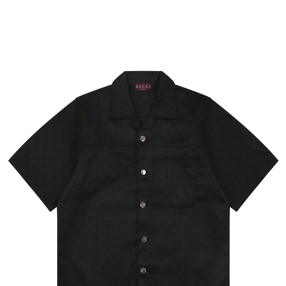 Gucci All-Over GG Monogram Short Sleeve Shirt – Black