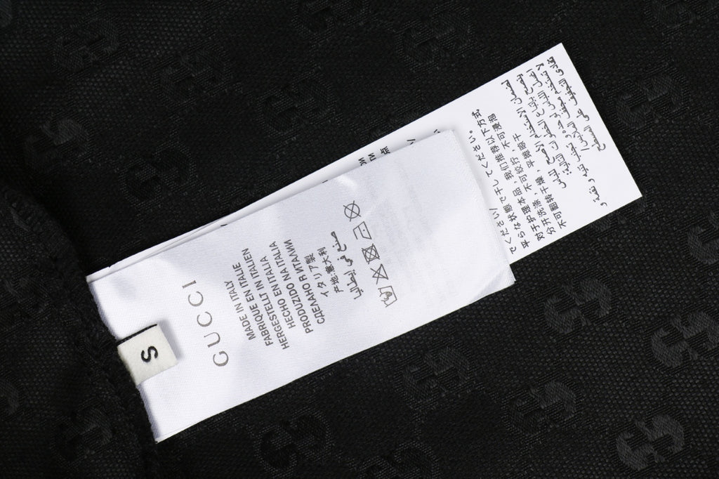 Gucci All-Over GG Monogram Short Sleeve Shirt – Black