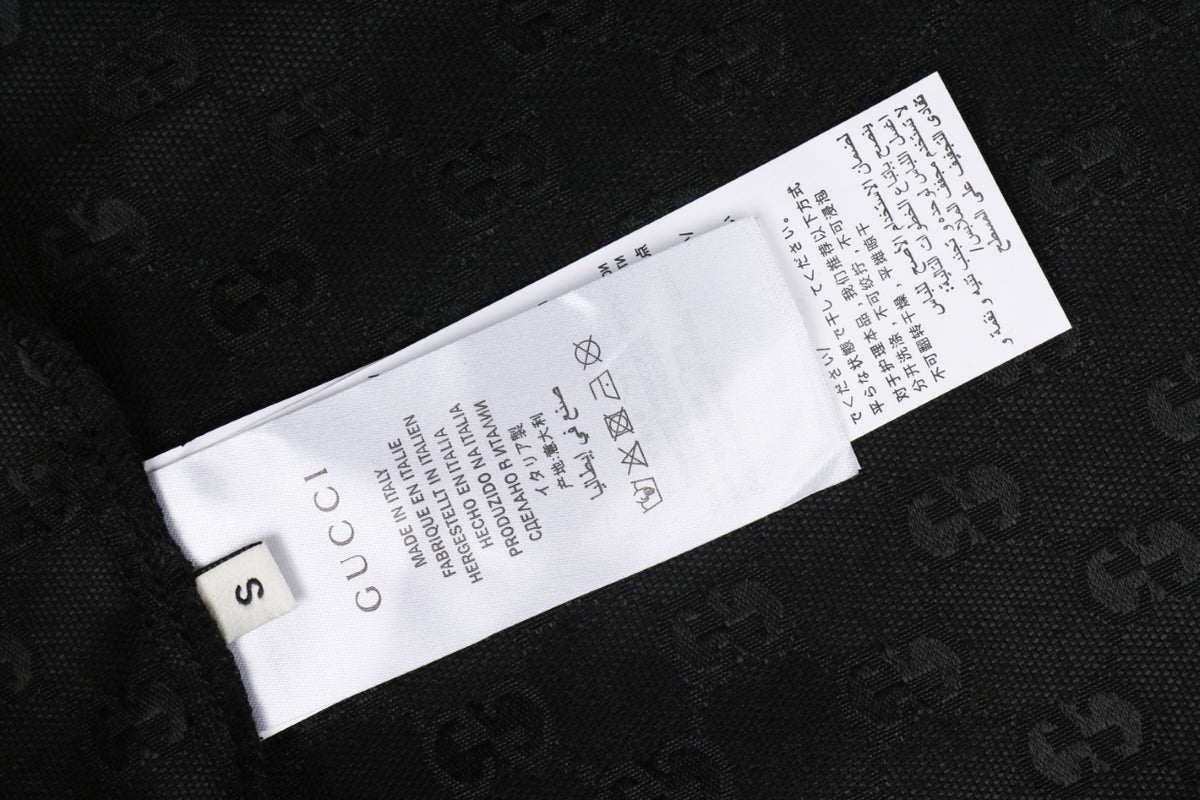 Gucci All-Over GG Monogram Short Sleeve Shirt – Black