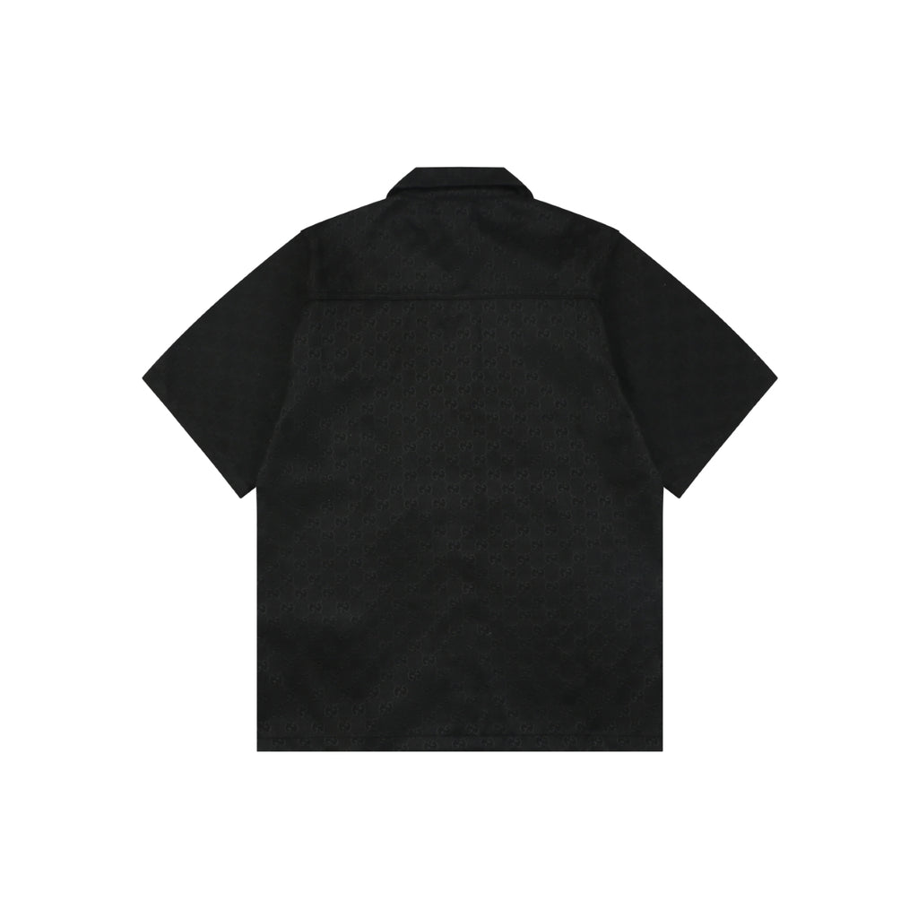 Gucci All-Over GG Monogram Short Sleeve Shirt – Black