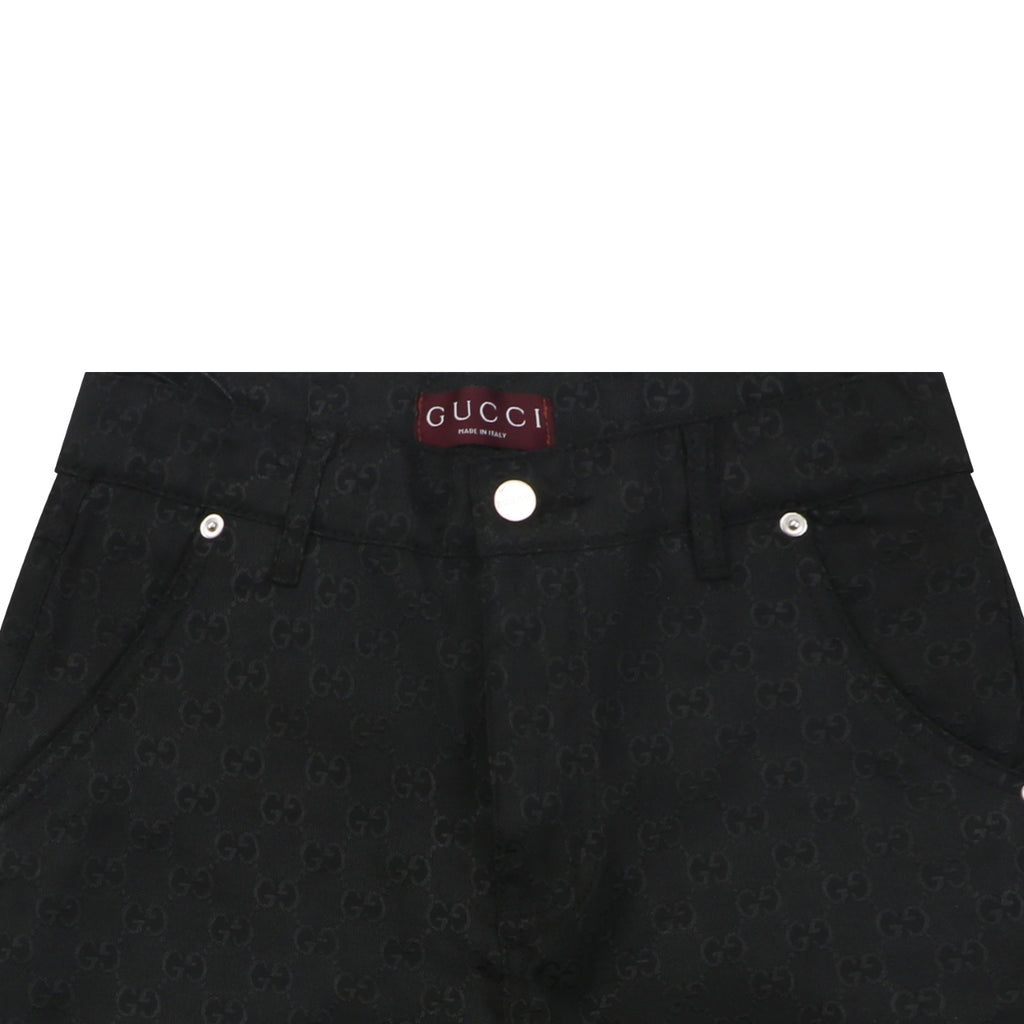 Gucci All-Over GG Monogram Carpenter Shorts – Black