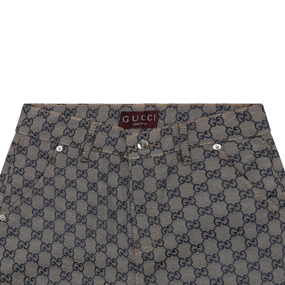 Gucci All-Over GG Monogram Carpenter Shorts – Grey