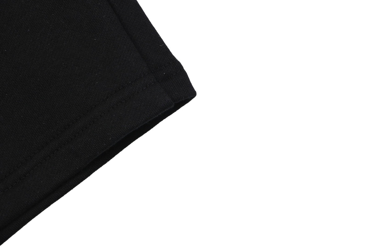 Loewe Overlapping Pink Letter Embroidered Shorts – Black