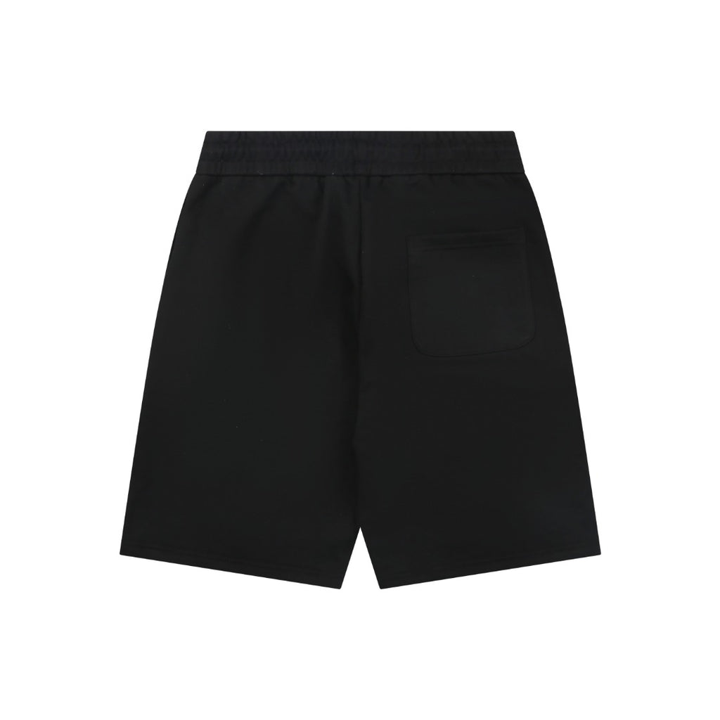 Loewe Overlapping Pink Letter Embroidered Shorts – Black