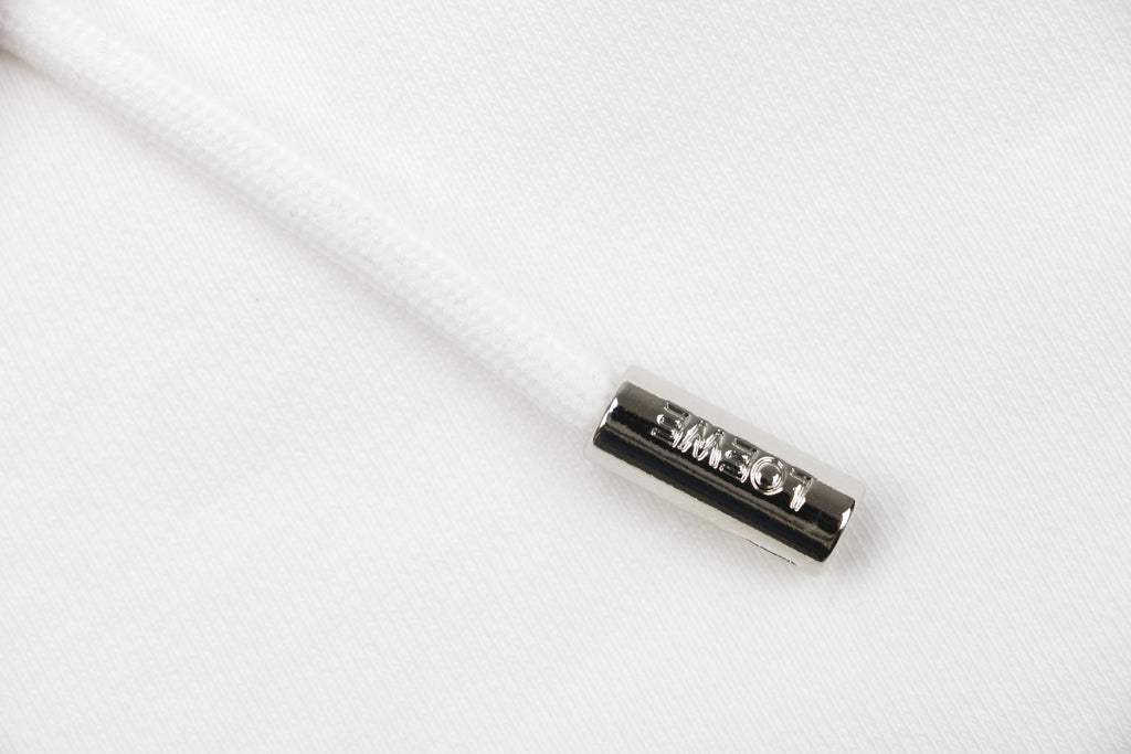 Loewe Overlapping Pink Letter Embroidered Shorts – White