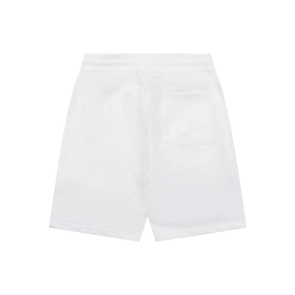 Loewe Overlapping Pink Letter Embroidered Shorts – White
