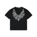 We11done Cross Chain Print Tee – Black