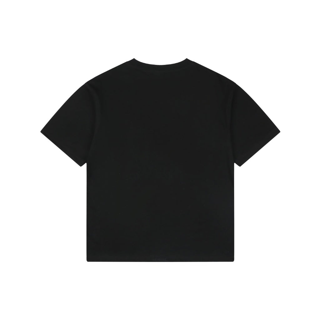 We11done Cross Chain Print Tee – Black