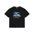 Burberry Phantom Equestrian Knight Overlapping Print Tee – Black
